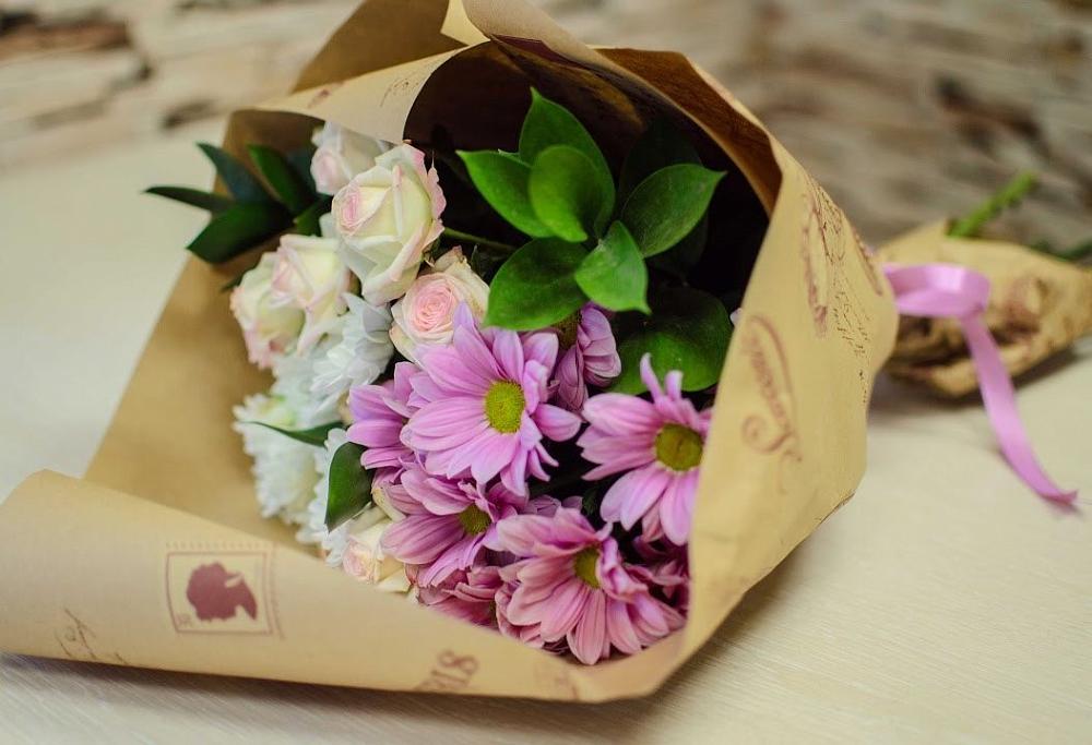 Букет цветов из: Розы и Хризантемы в Шульгино