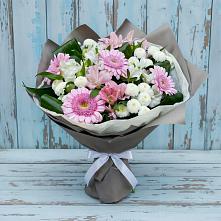 Букет цветов из:  Герберы, Альстромерии и Хризантемы в Шульгино