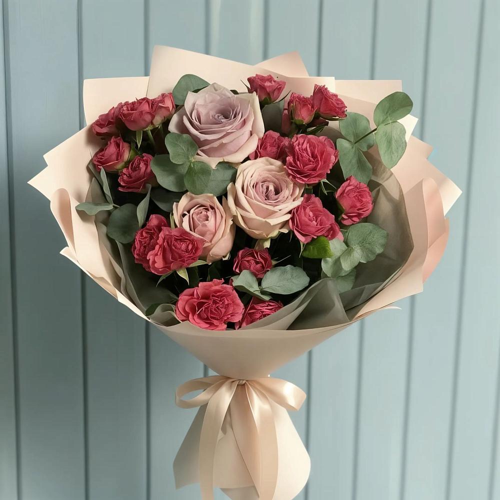 Букет цветов из: Гвоздики и Розы в Шульгино