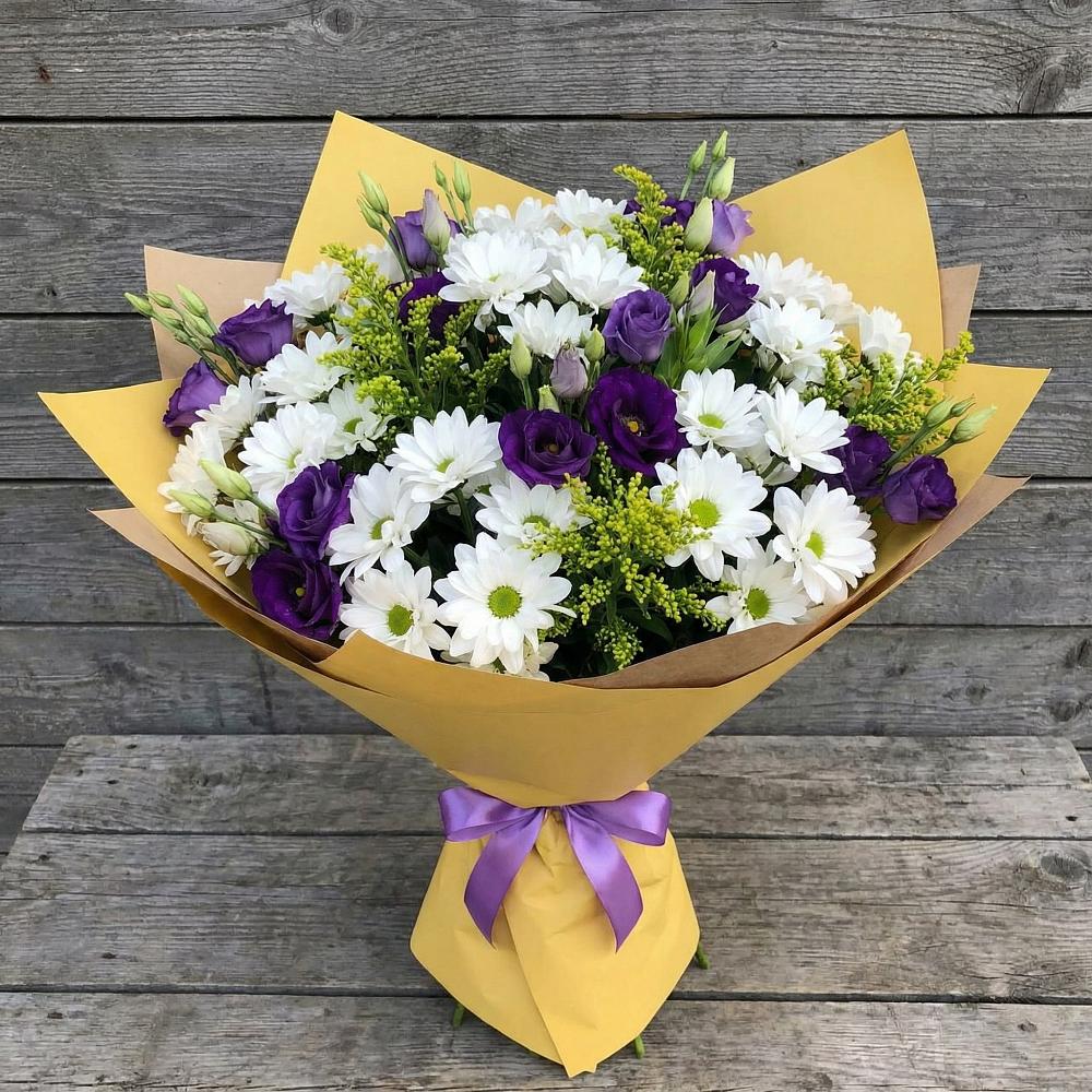 Букет цветов из: Ирисы, Хризантемы и Ромашки в Шульгино
