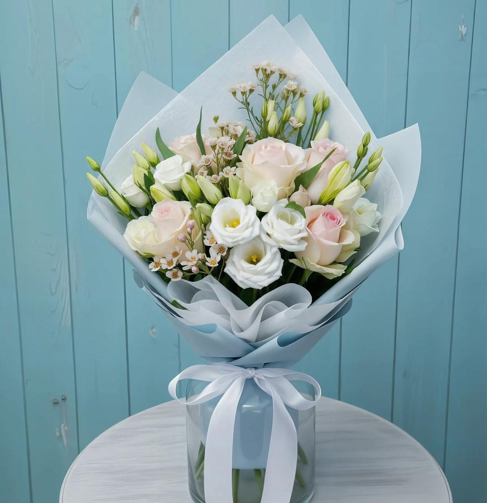 Букет цветов из: Розы и Лизиантусы в Шульгино