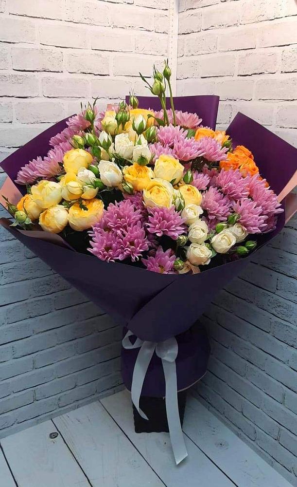 Букет цветов из: Хризантемы и Розы в Шульгино