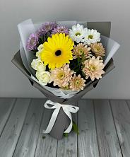 Букет цветов из:  Розы, Герберы и Хризантемы в Шульгино