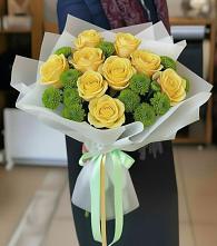 Букет цветов из:  Хризантемы и Розы в Шульгино