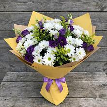 Букет цветов из:  Ирисы, Хризантемы и Ромашки в Шульгино