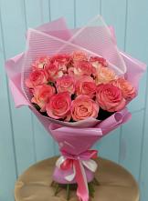 Букет 15 Розовых роз Равель в Шульгино
