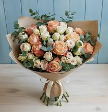 Букет цветов из:  Альстромерии и Розы в Шульгино